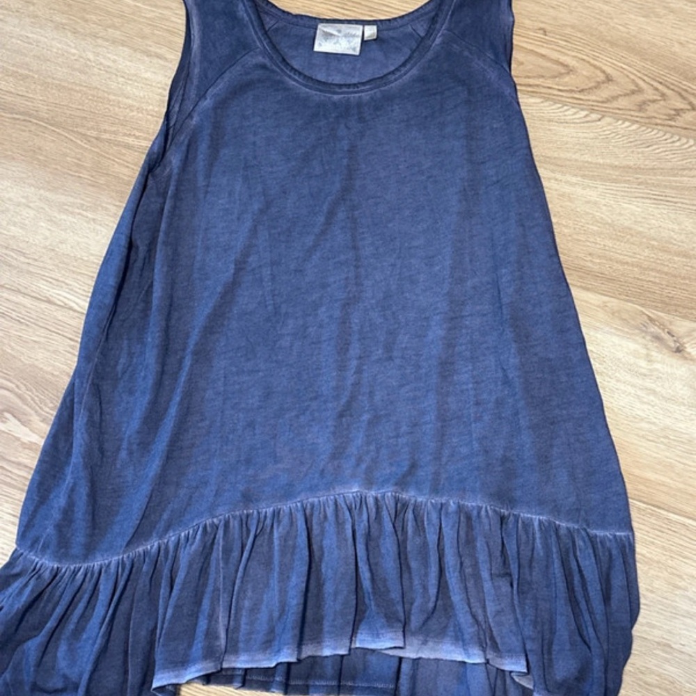 Women's Blue Sleeveless Tunic top XL